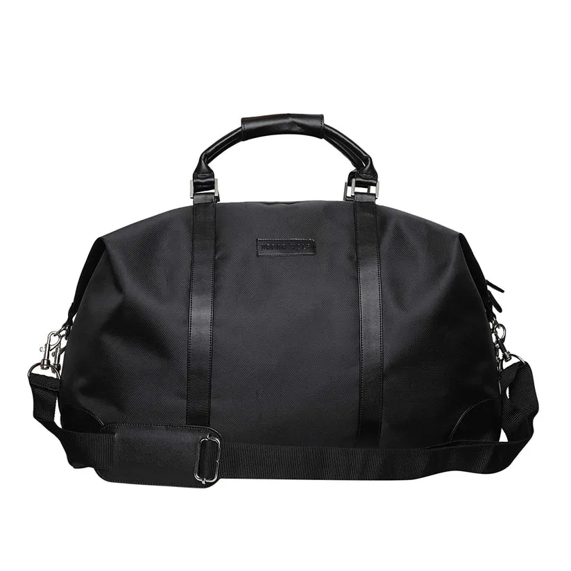 Urban Wolf Faux Leather Duffle Bag-Black.